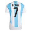 Maillot de Supporter Argentine De Paul 7 Domicile 2024 Pour Homme